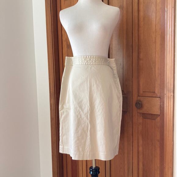 Banana Republic Khaki Cotton Skirt, Size 6 - Picture 1 of 11